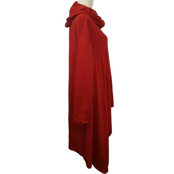 Womens Poncho Hooded Pullover S Drawstring Cord Long Sleeve Loose Casual - Picture 5 of 8